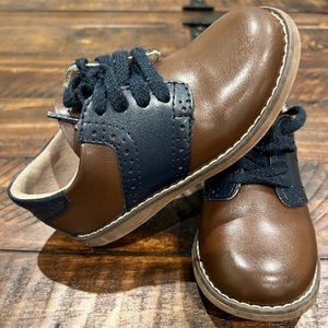 Footmates Connor Navy and Brown-Size 8.5
